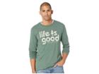 Life Is Good Life Is Good Pine Cool Long Sleeve T-shirt (forest Green) Men's T Shirt