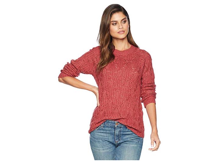 Kensie Punk Yarn Sweater Ks0k5828 (burnt Rose) Women's Sweater