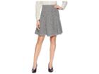 Ellen Tracy Seamed Flare Skirt (black/white Combo) Women's Skirt