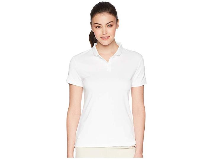Nike Golf Dry Polo Short Sleeve Texture (white/black) Women's Clothing