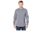 Kenneth Cole New York Long Sleeve Band Collar Dobby Stripe (bedford Blue) Men's Clothing