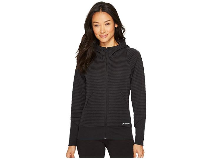 Brooks Fly-by Hoodie (black) Women's Coat