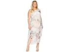 Vince Camuto Specialty Size Plus Size Sleeveless Diffused Blooms Knit Underlay Dress (new Ivory) Women's Dress