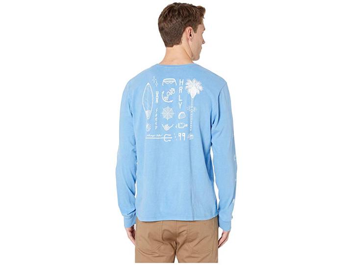 Hurley Heavy Shred Long Sleeve (university Blue) Men's Clothing