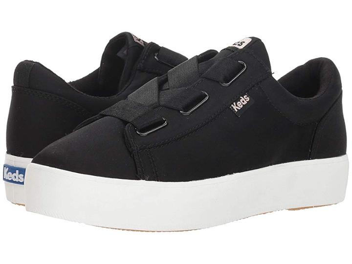 Keds Triple Cross Cotton Sateen (black) Women's Hook And Loop Shoes