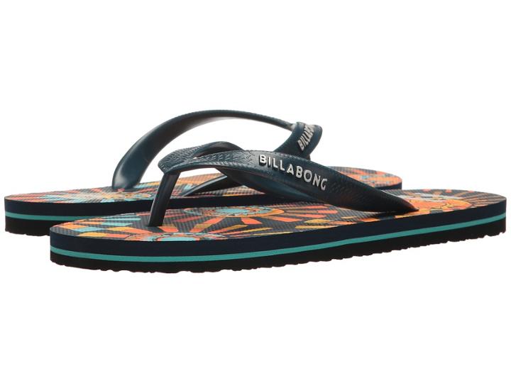 Billabong Tides (little Kid/big Kid) (navy/orange) Men's Sandals