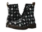 Dr. Martens Kid's Collection Delaney Pc Lace Boot (big Kid) (black Playing Cards Multi K T Lamper) Kids Shoes