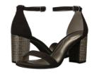 Bandolino Armory (black Faux Suede/basketweave Heel) Women's Sandals
