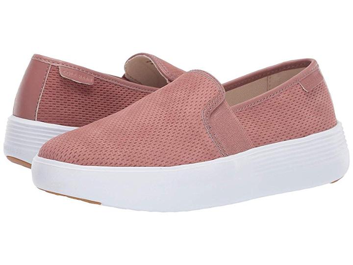 Cole Haan Grand Crosscourt Flatform (burlwood Suede) Women's Shoes