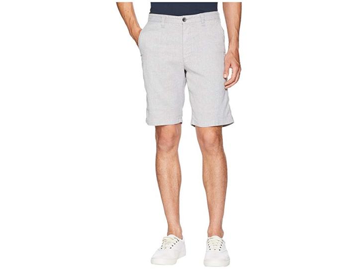 Tommy Bahama Beach Linen 10 Flat Front Shorts (storm Gray) Men's Shorts