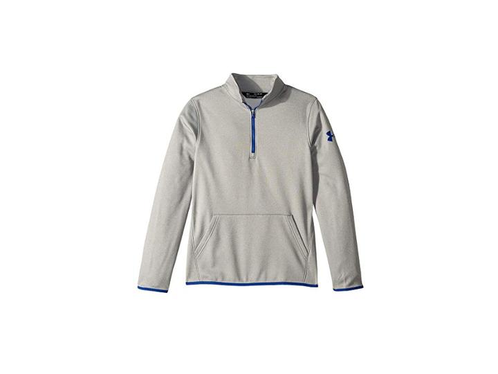 Under Armour Kids Af 1/2 Zip (big Kids) (steel Light Heather/royal) Boy's Clothing