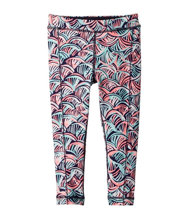 Lilly Pulitzer Kids Upf50+ Mini Weekender Leggings (toddler/little Kids/big Kids) (bright Navy/neptunes Net) Girl's Casual Pants