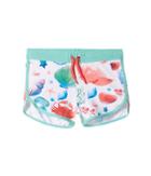 Hatley Kids Ocean Treasures Swim Shorts (toddler/little Kids/big Kids) (white) Girl's Swimwear