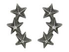 Steve Madden Three Star Casted Stone Post Earrings (gunmetal-tone) Earring