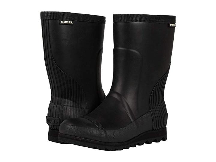 Sorel Joan Rain Short (black/sea Salt) Women's Rain Boots