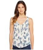 Lucky Brand Floral Printed Tank Top (natural Multi) Women's Sleeveless