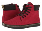 Dr. Martens Maelly Wc (dark Red/black Waffle Cotton/fine Canvas) Women's Boots