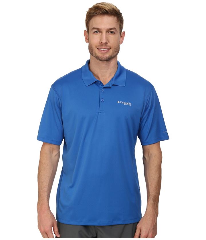 Columbia Pfg Zero Rulestm S/s Polo (vivid Blue) Men's Short Sleeve Pullover