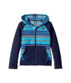 The North Face Kids Glacier Full Zip Hoodie (toddler) (turkish Sea Variegated Stripe Print/cosmic Blue) Boy's Sweatshirt