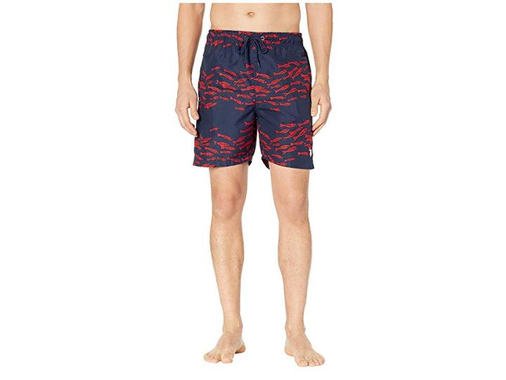 U.s. Polo Assn. School Of Fish Swim Shorts (classic Navy) Men's Swimwear