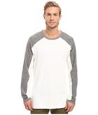 Agave Denim Lookout Long Sleeve Slub Color Block (natural) Men's Long Sleeve Pullover