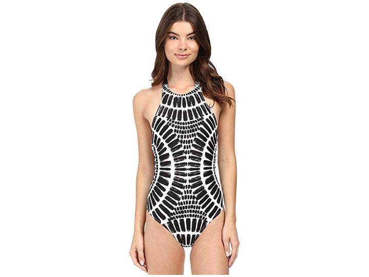 Trina Turk Algiers High Neck One-piece (black) Women's Swimsuits One Piece