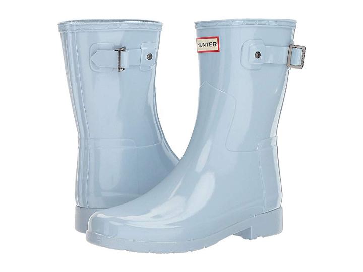 Hunter Original Refined Short Gloss (fountain Blue) Women's Rain Boots