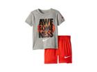 Nike Kids Awesomeness Short Sleeve T-shirt And Shorts Set (toddler) (habanero Red) Boy's Active Sets