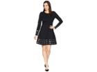 Michael Michael Kors Grommet Embellished Flare Dress (black) Women's Dress