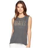 Hurley Mixing Washed Biker Tank Top (anthracite) Women's Sleeveless