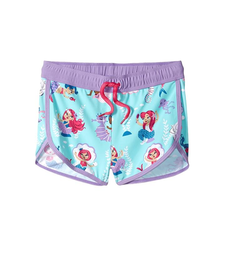 Hatley Kids Underwater Kingdom Swim Shorts (toddler/little Kids/big Kids) (aqua) Girl's Swimwear
