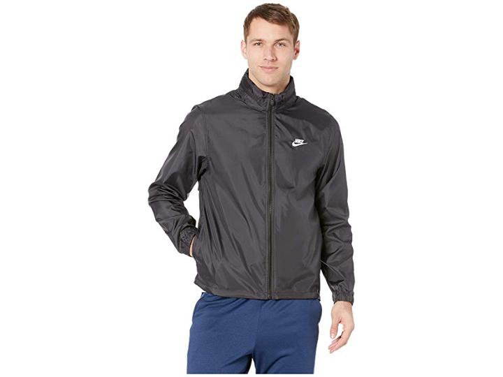 Nike Nsw Hooded Woven Windbreaker Jacket (black/white) Men's Coat