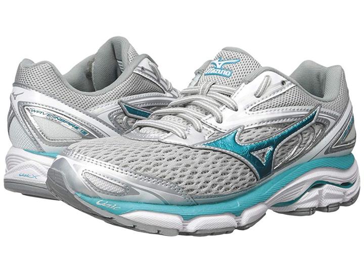 Mizuno Wave Inspire 13 (silver/tile Blue/griffin) Girls Shoes