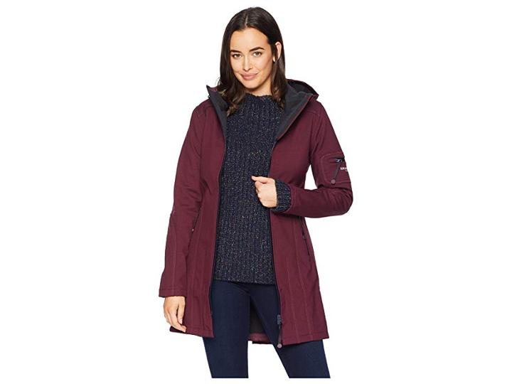 Ilse Jacobsen 3/4 Length Two-tone Coat (eggplant/dark Indigo) Women's Coat