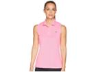 Vineyard Vines Golf Sleeveless Performance Pique Polo (malibu Pink) Women's Clothing