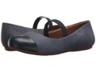 Softwalk Napa Mj (denim Jeans/dark Blue Soft Leather/smooth Pu) Women's Flat Shoes