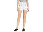 Juicy Couture Denim Wildflower Embroidered Roll Cuff Shorts (sunbleached Wash) Women's Shorts
