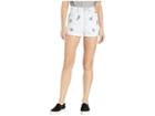 Juicy Couture Denim Wildflower Embroidered Roll Cuff Shorts (sunbleached Wash) Women's Shorts