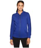 Adidas Essentials Cotton Fleece 3s Full Zip Hoodie (mystery Ink F17/mystery Ink F17) Women's Sweatshirt