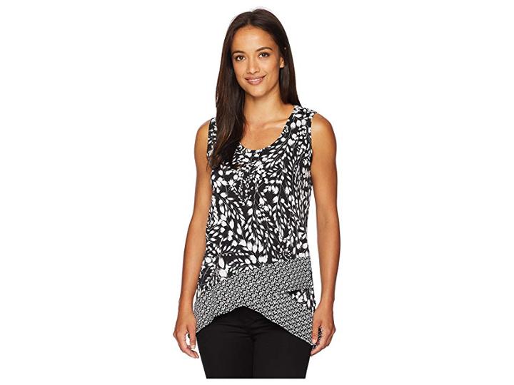Karen Kane Contrast Print Tank Top (print) Women's Sleeveless