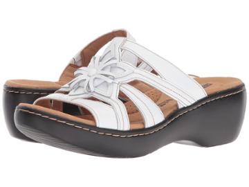 Clarks Delana Venna (white Leather) Women's Shoes