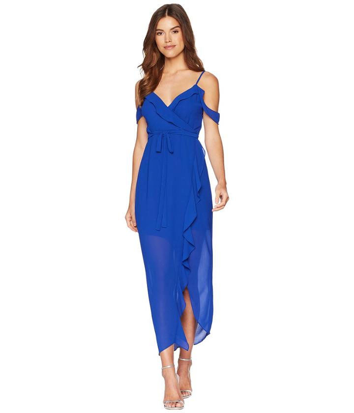 Bardot Lalia Asymmetrical Maxi (cobalt) Women's Dress