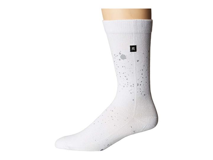 Richer Poorer Prime Reflective Athletic (white) Men's Crew Cut Socks Shoes