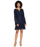 Juicy Couture Tulsa Guipure Lace Bell Sleeve Dress (regal) Women's Dress