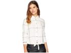 Roxy Suburb Vibes Long Sleeve Shirt (marshmallow Thin Lines Plaid) Women's Clothing