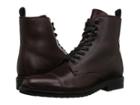 Frye Officer Lace-up (brown Smooth Pull Up/scotch Grain) Men's Lace-up Boots