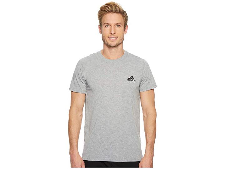 Adidas Ultimate Crew Short Sleeve Tee (medium Grey Heather) Men's T Shirt