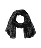 Calvin Klein Foil Print Graphic Floral Scarf (black) Scarves