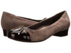 Ara Bria (grey Suede/black Patent Toe) Women's Flat Shoes