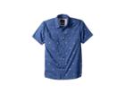 Quiksilver Kids Fuji Mini Motif Short Sleeve Shirt (toddler/little Kids) (bijou Blue) Boy's Short Sleeve Button Up